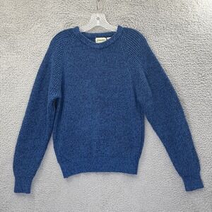 Vintage 90s St Johns Bay Knit Sweater Blue Preppy Academia Retro Men's Medium